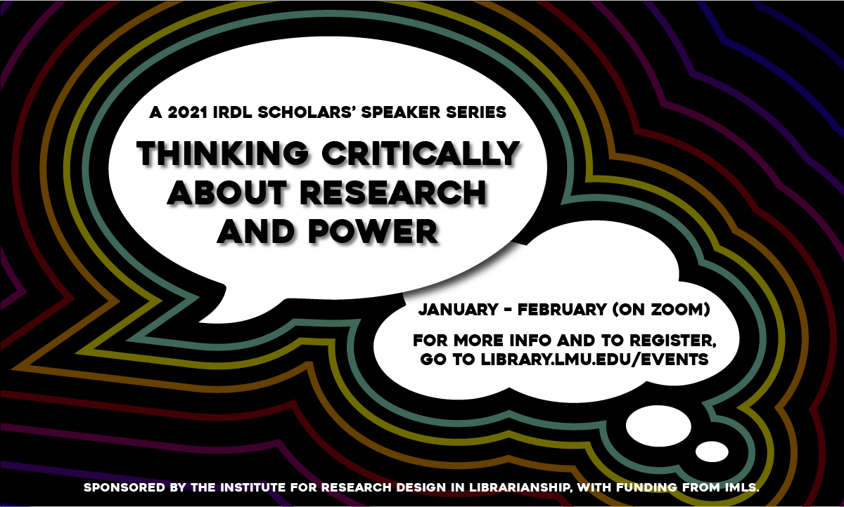 2021 IRDL Scholar's Speaker Series