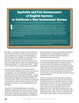 Equitable and Fair Assessments of English Learners in California’s New Assessment System