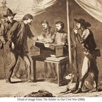 Detail of Image of Civil War Soldiers Being Paid