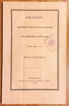 Pamphlet of Oration, delivered to the Rochester Anti-Slavery Society in Corinthian Hall by Frederick Douglass