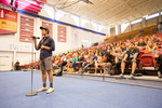 Student asking Dave Eggers a question