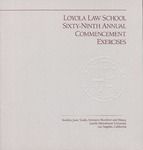 69th Annual Commencement by Loyola Law School Los Angeles