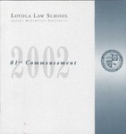 81st Annual Commencement by Loyola Law School Los Angeles