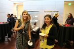 Curator Alison Hobbs (left) at the Fall 2017 Exhibition Opening Event by John M. Jackson