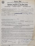 Musicians contract (San Diego) 1960 1