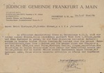 Judische Gemeinde Frankfurt A. Main (1942)
