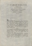 Edict of King Carlo Felice (1823) 2
