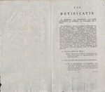 Notificatie by Minister of Finances (1806). 2