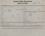 Report of Arrest (1939) by Loyola Law School Los Angeles