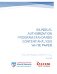 Bilingual Authorization Program Standards Content Analysis White Paper by Bilingual Standards Refresh Work Group