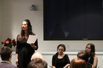 Student performing at Women's Voices of Early California